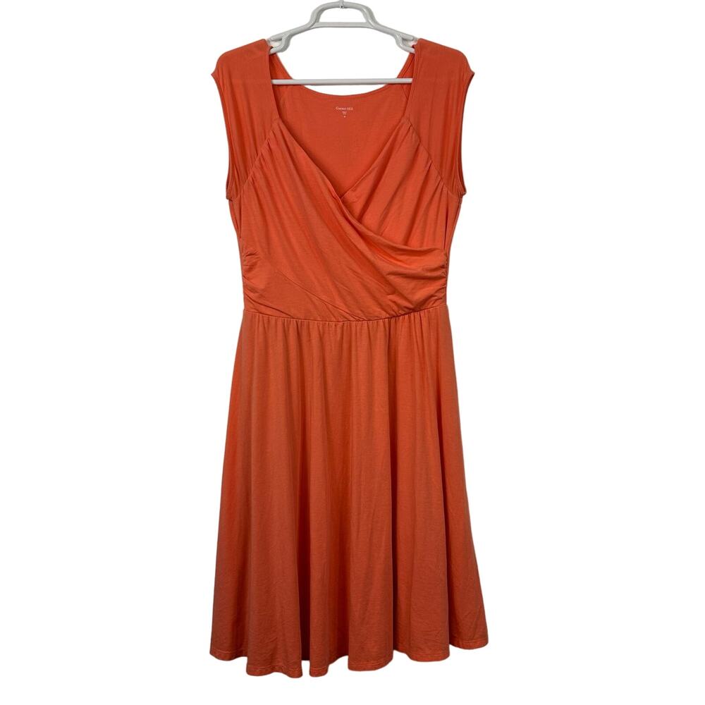Garnet Hill Juliet Knit Dress Coral Med